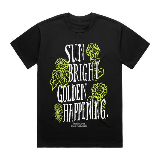 SUN BRIGHT GOLDEN HAPPENING BLACK TEE